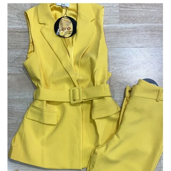 Ovi Yellow Pantsuit - Picture 1 of 3
